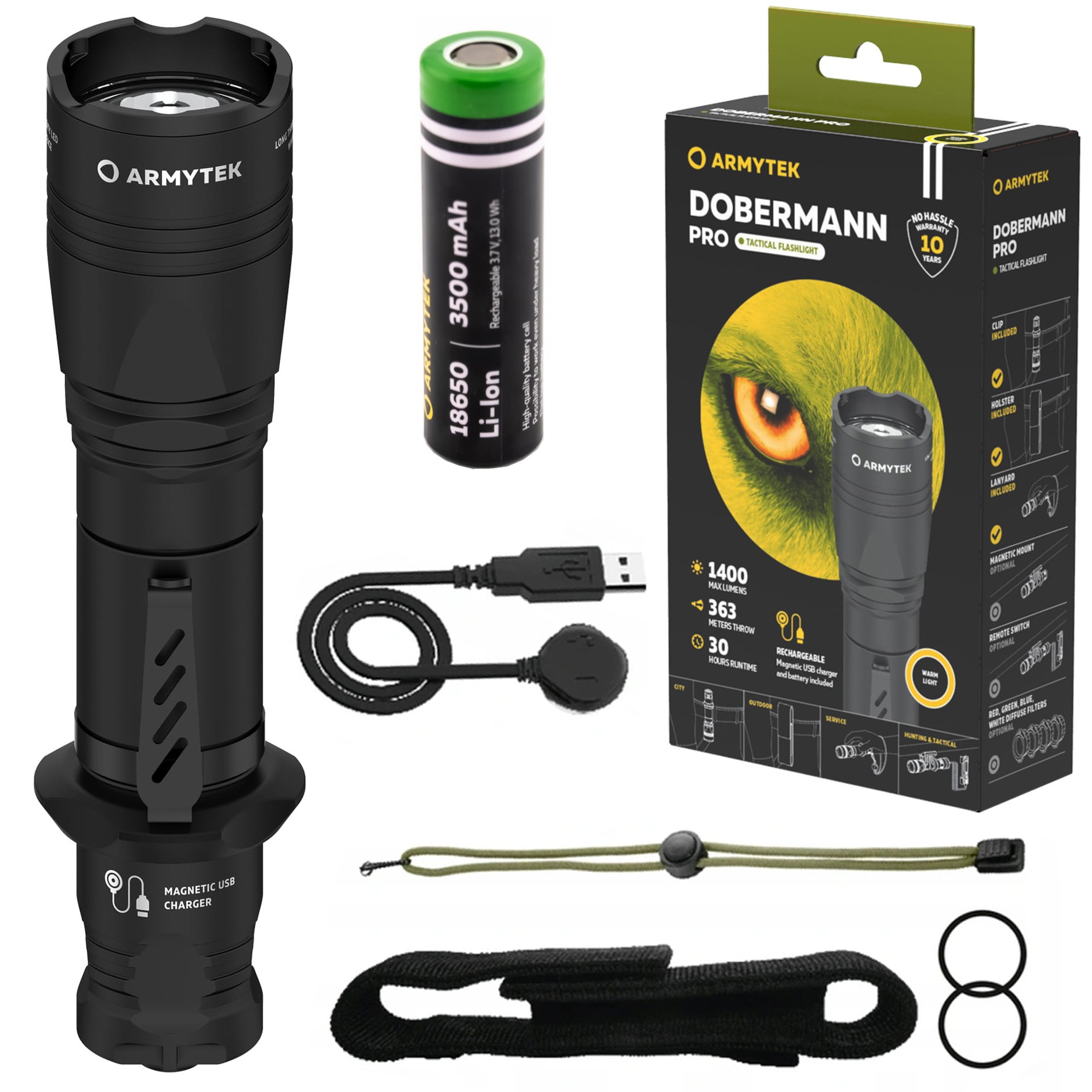Фонарь Armytek Dobermann Pro Magnet USB 1400 lm Фото 3